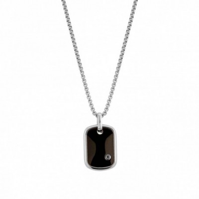 Gentleman Necklace with Black Diamond