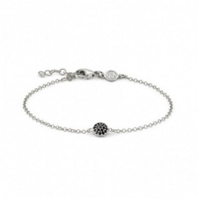 Gioie Bracelet with Circle and Black Zirconia