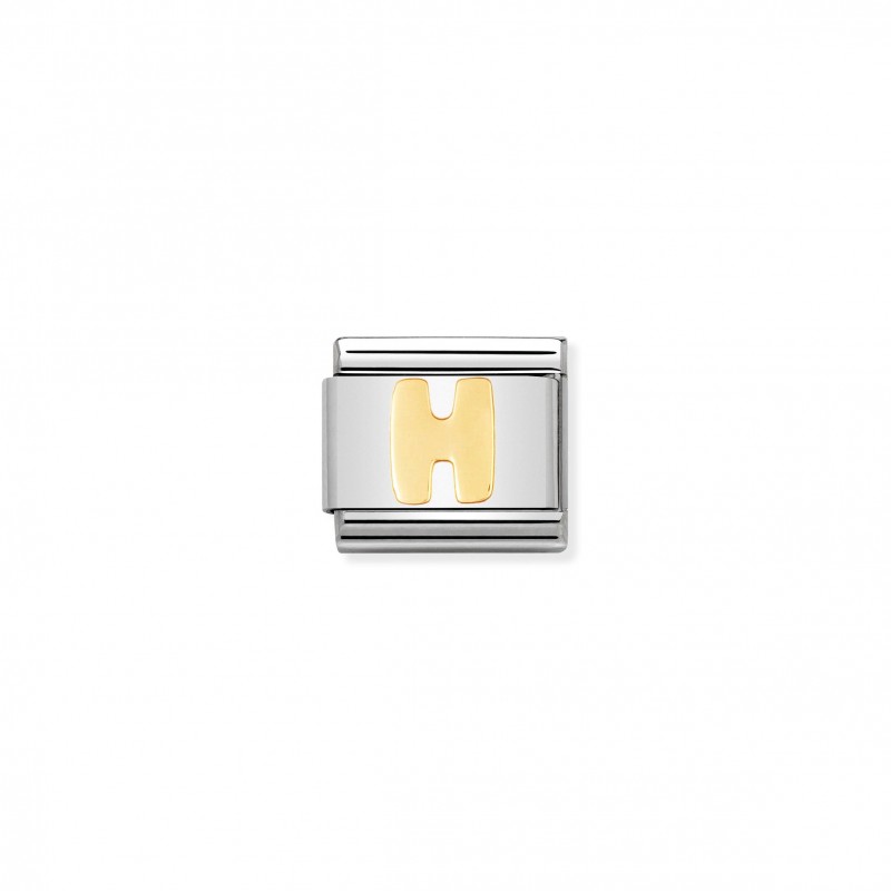 Composable Classic Link Letter H in 18K Gold