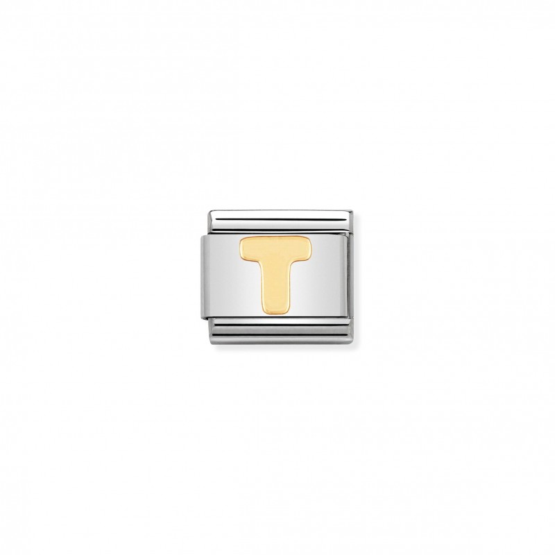 Composable Classic Link Letter T in 18K Gold