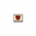 Composable Classic Link red Heart with Gold