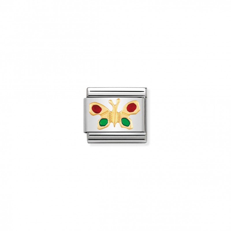 Composable Classic Link Butterfly 18K Gold and Enamel