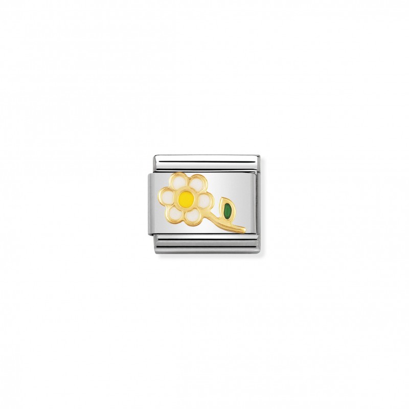 Composable Classic Link white and yellow Flower