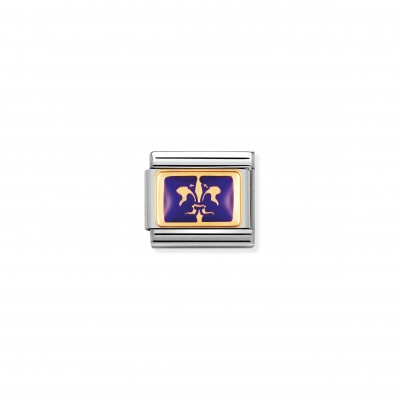 Composable Classic Link purple Lily in 18K Gold