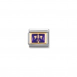 Composable Classic Link purple Lily in 18K Gold