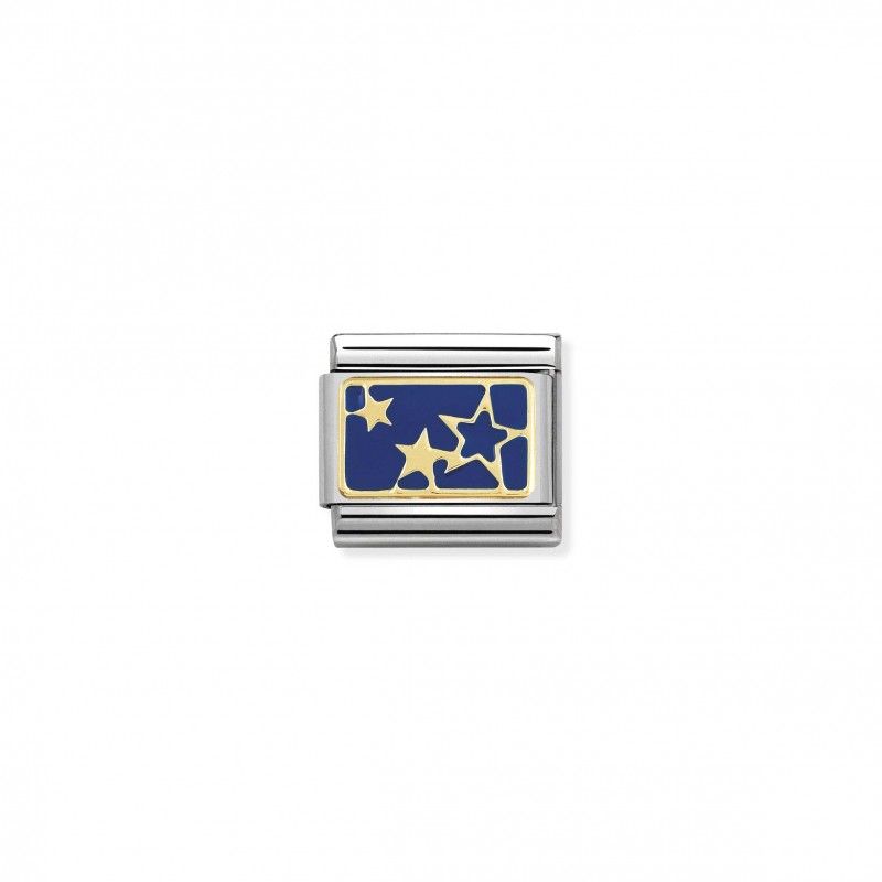 Composable Classic Link Gold Stars Blue Plate