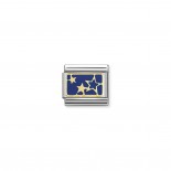 Composable Classic Link Gold Stars Blue Plate