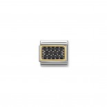 Composable Classic Link Gold and Black Gemstones