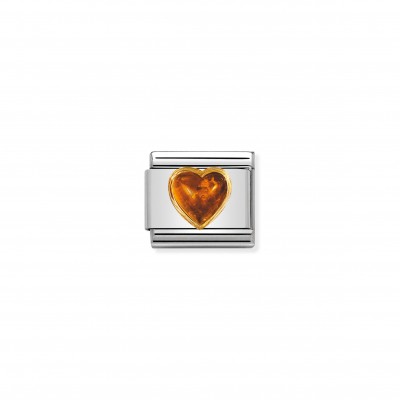 Composable Classic Link Heart with Amber