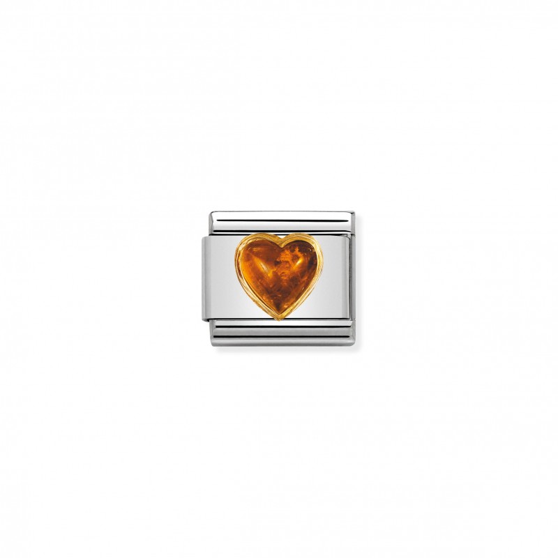 Composable Classic Link Heart with Amber