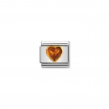 Composable Classic Link Heart with Amber