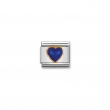 Composable Classic Link Heart with Lapis Lazuli