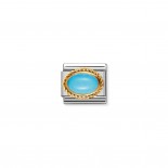 Composable Classic Link with oval Turquoise