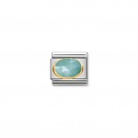 Composable Classic Link in Gold light blue Jade