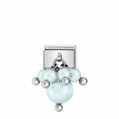 Composable Classic Link Baby blue Pastel Pearls