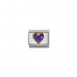 Composable Classic Multifaceted Violet Heart Link