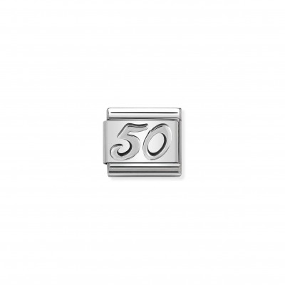 Composable Classic Number 50 Link in Silver