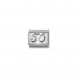 Composable Classic Number 50 Link in Silver