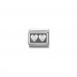 Composable Classic Link Silver Double Heart