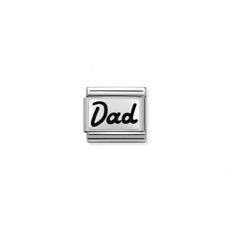 Composable Classic Link Silver Dad in Italics