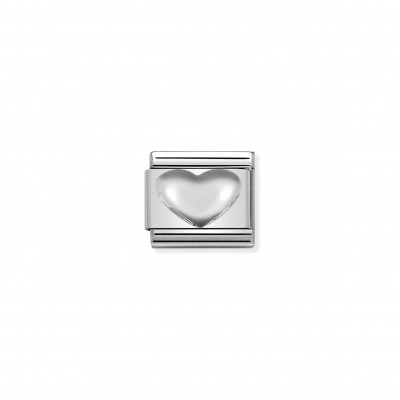 Composable Classic Link raised silver Heart