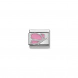 Composable Classic Link pink Butterfly in Silver