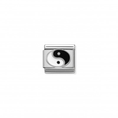 Composable Classic Link Yin Yang in Silver and Enamel