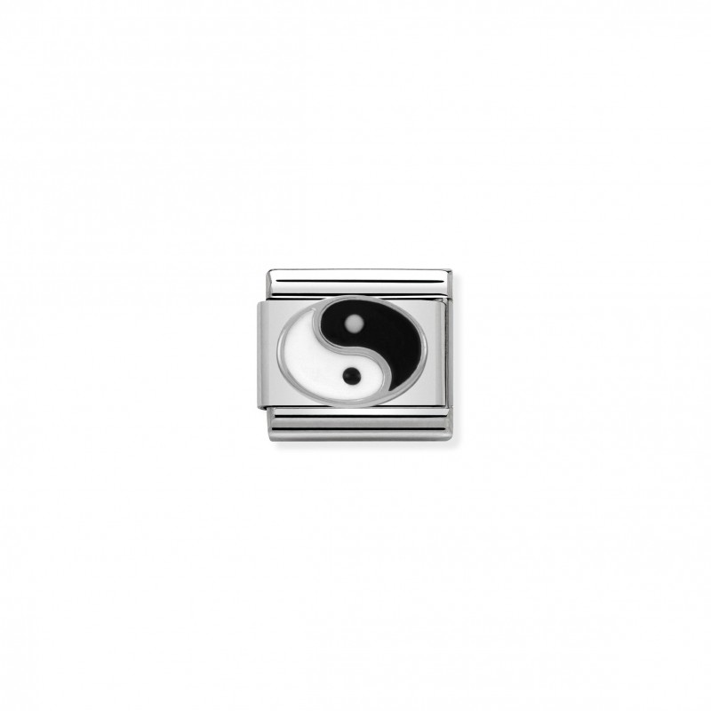 Composable Classic Link Yin Yang in Silver and Enamel