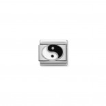 Composable Classic Link Yin Yang in Silver and Enamel