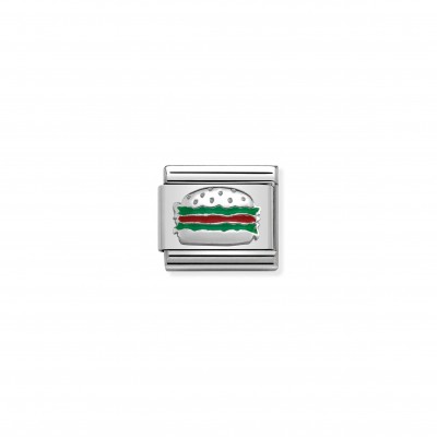 Composable Classic Link Hamburger in Silver