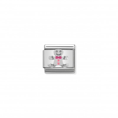 Composable Classic Link Gingerbread Man in Silver