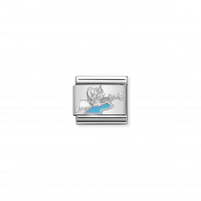 Composable Classic Link light blue Angel in Silver