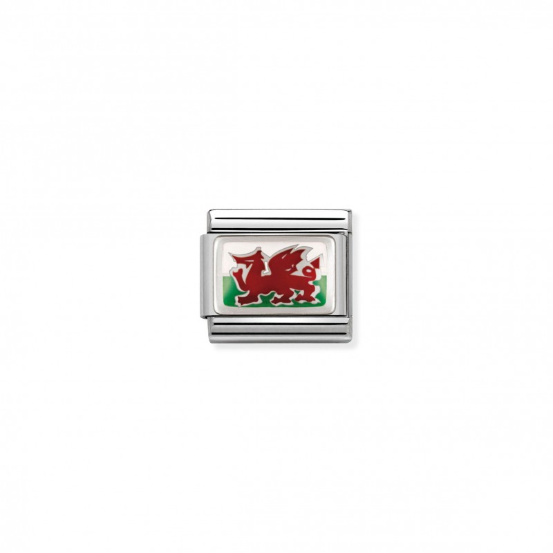 Composable Classic Link Wales Flag in Silver