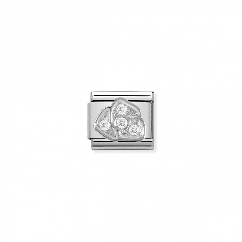 Composable Classic Link Rose in Silver and Stones