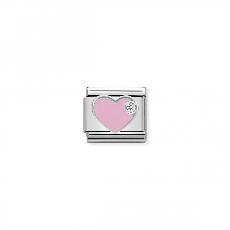 Composable Classic Link pink Enamel Heart