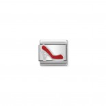 Composable Classic Link red Stiletto in Enamel and Stone