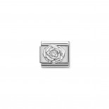 Composable Classic Link, Silver Rose with CZ