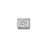 Composable Classic Link, Silver Daisy, Yellow CZ