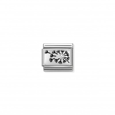 Composable Link, Silver Dandelion with CZ