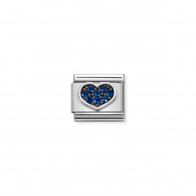 Composable Classic Link Heart Blue CZ