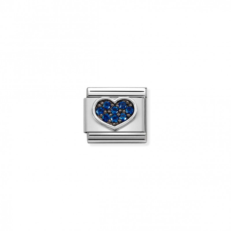 Composable Classic Link Heart Blue CZ