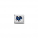 Composable Classic Link Heart Blue CZ