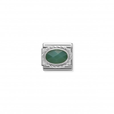 Composable Classic Link in Silver and green Agate