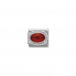 Composable Classic Link in Silver with red Agate