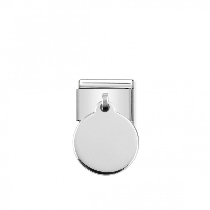 Composable Classic Round Pendant Link in Silver