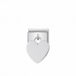 Composable Classic Heart Pendant Link in Silver