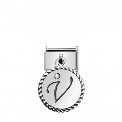 Composable Classic Link Letter V in Sterling Silver