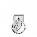 Composable Classic Link Letter V in Sterling Silver