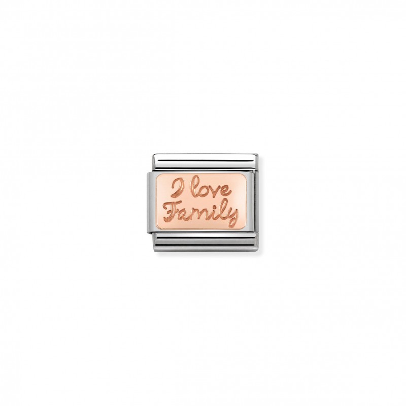 Composable Classic I Love Family Link in Rose Gold