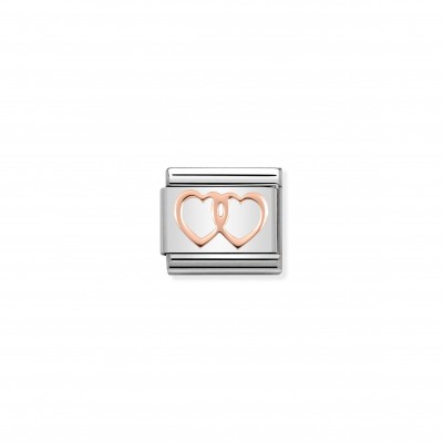 Composable Classic Link Rose Gold Double Heart